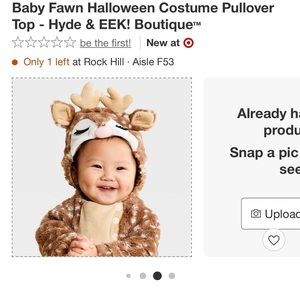 Baby Fawn Halloween Costume from Target - Hyde & Eek Boutique- 12-18 mo. NWT